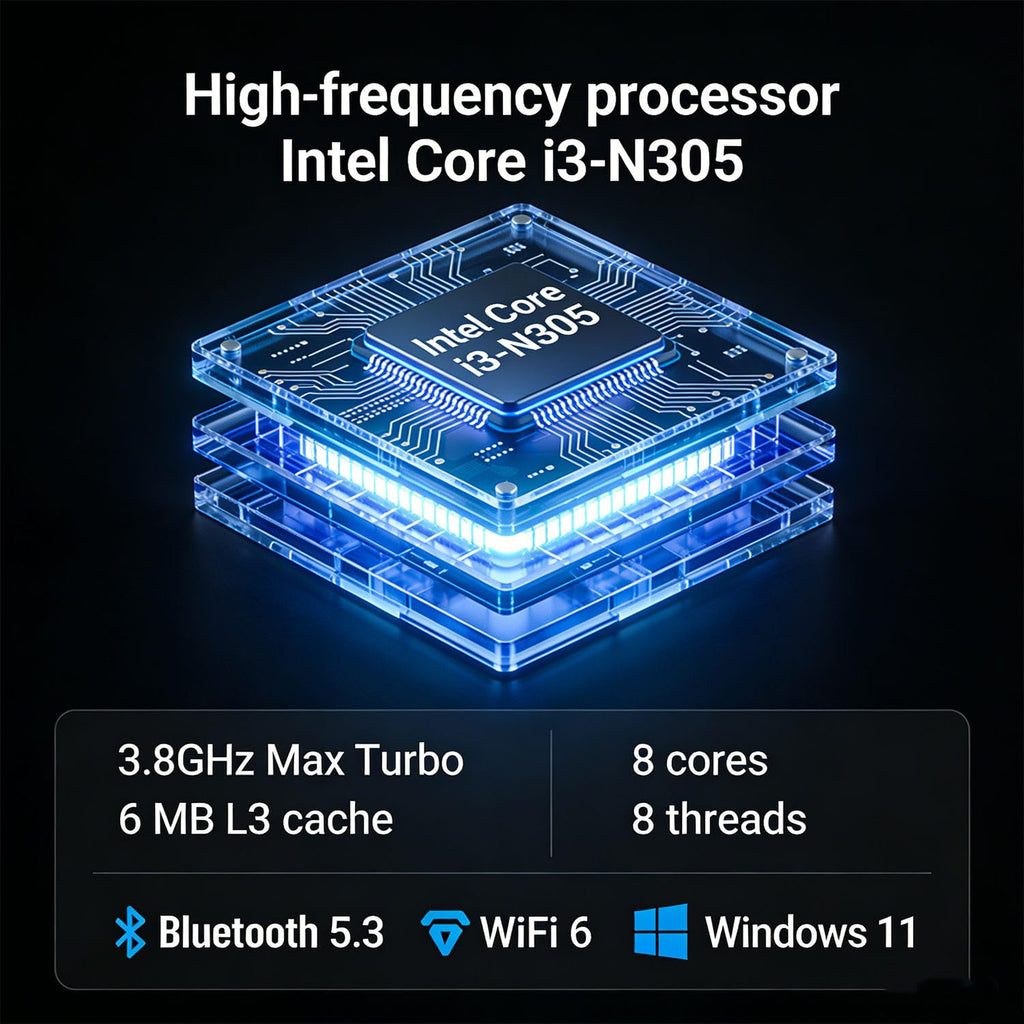 15.6" FHD Laptop with Fingerprint Reader, Intel Core i3, 8GB RAM, 256GB SSD K155535