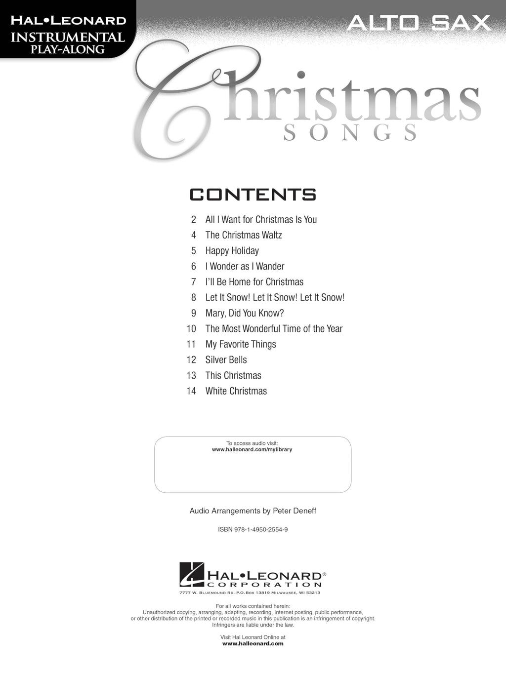 Alto Sax Sheet Music Songbook S387