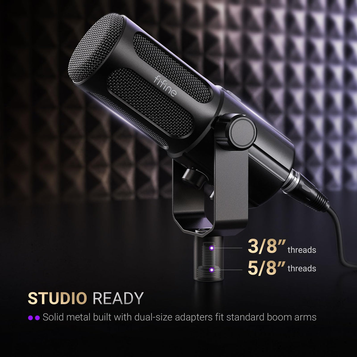 XLR/USB Dynamic Microphone Kit with Boom Arm W183066