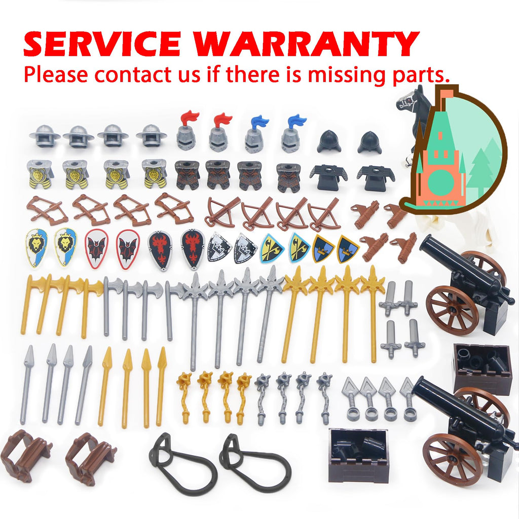 Building Block Medieval Weapon Armor Swords Helmet Horse K1471