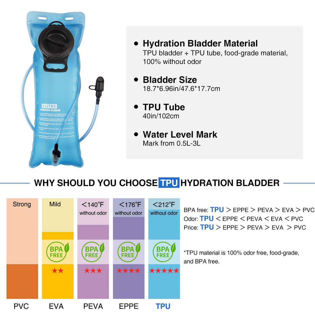 Hydration Backpack with 3L Water Bladder Y326