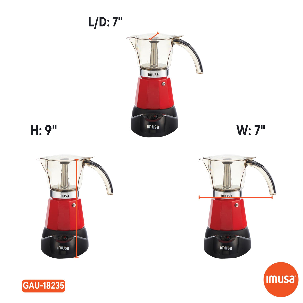 Red Electric Espresso Coffee Maker N50192