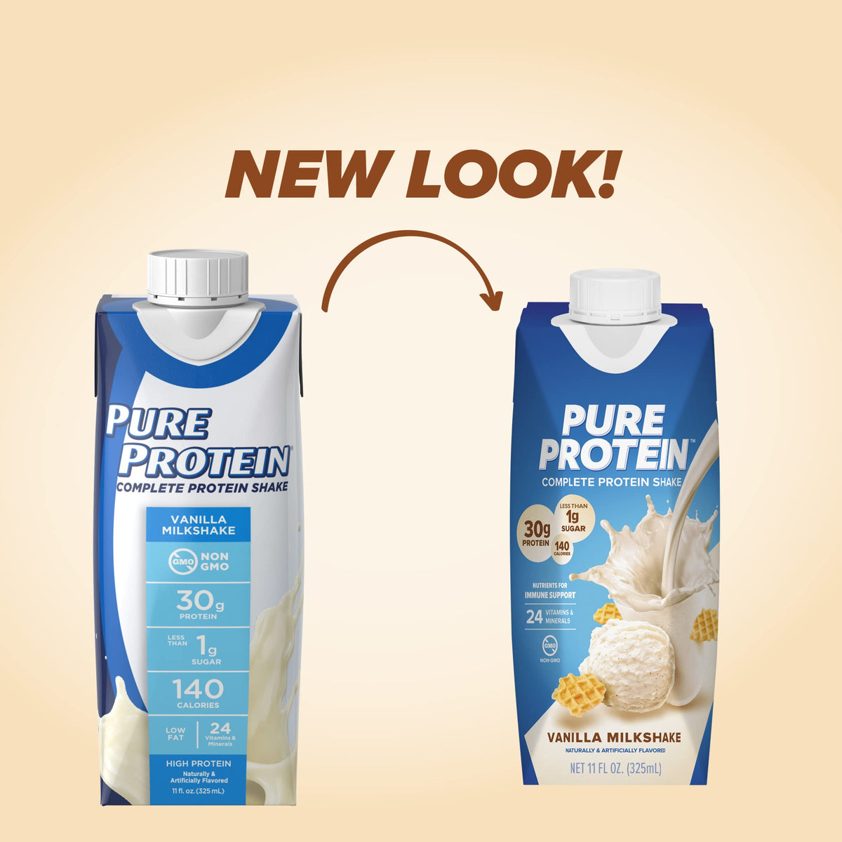 Vanilla Protein Shake, 30g Protein, Vitamins A, C, D, E, Zinc M742889