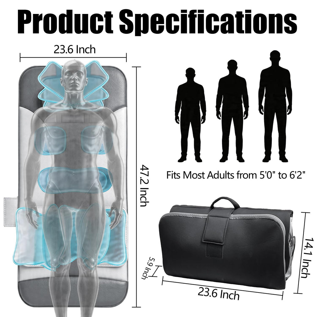 Foldable Full Body Stretching Massage Mat with Airbags D75691