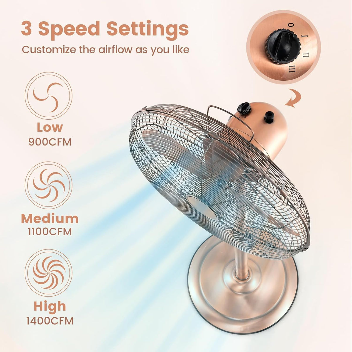 16'' Oscillating Pedestal Fan with 3 Speed A52791