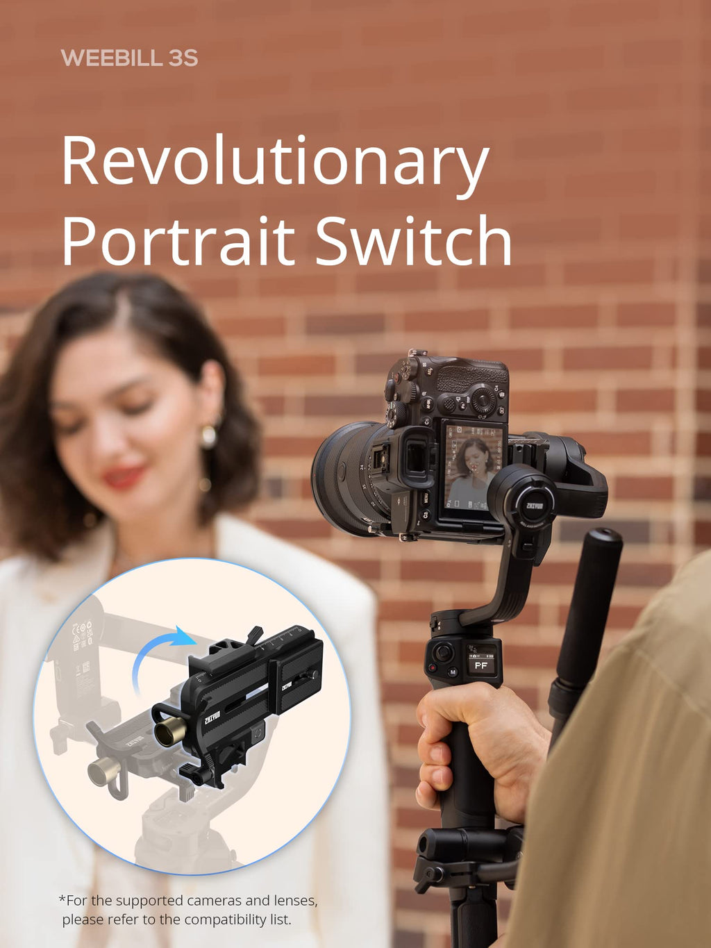 3KG Payload Gimbal Stabilizer with Fill Light H755348