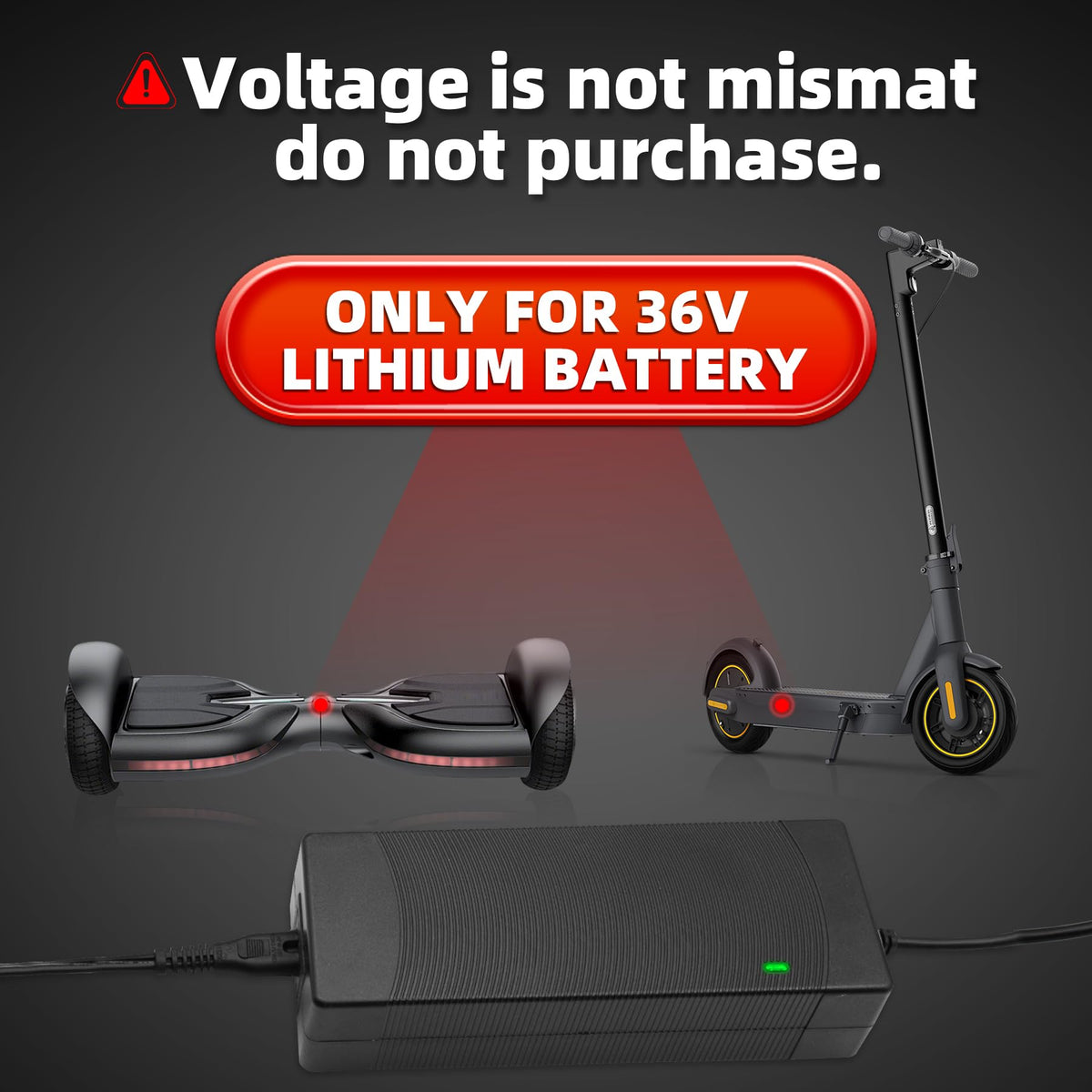 42V 1A Electric Scooter Charger with 4 Plugs Z7213