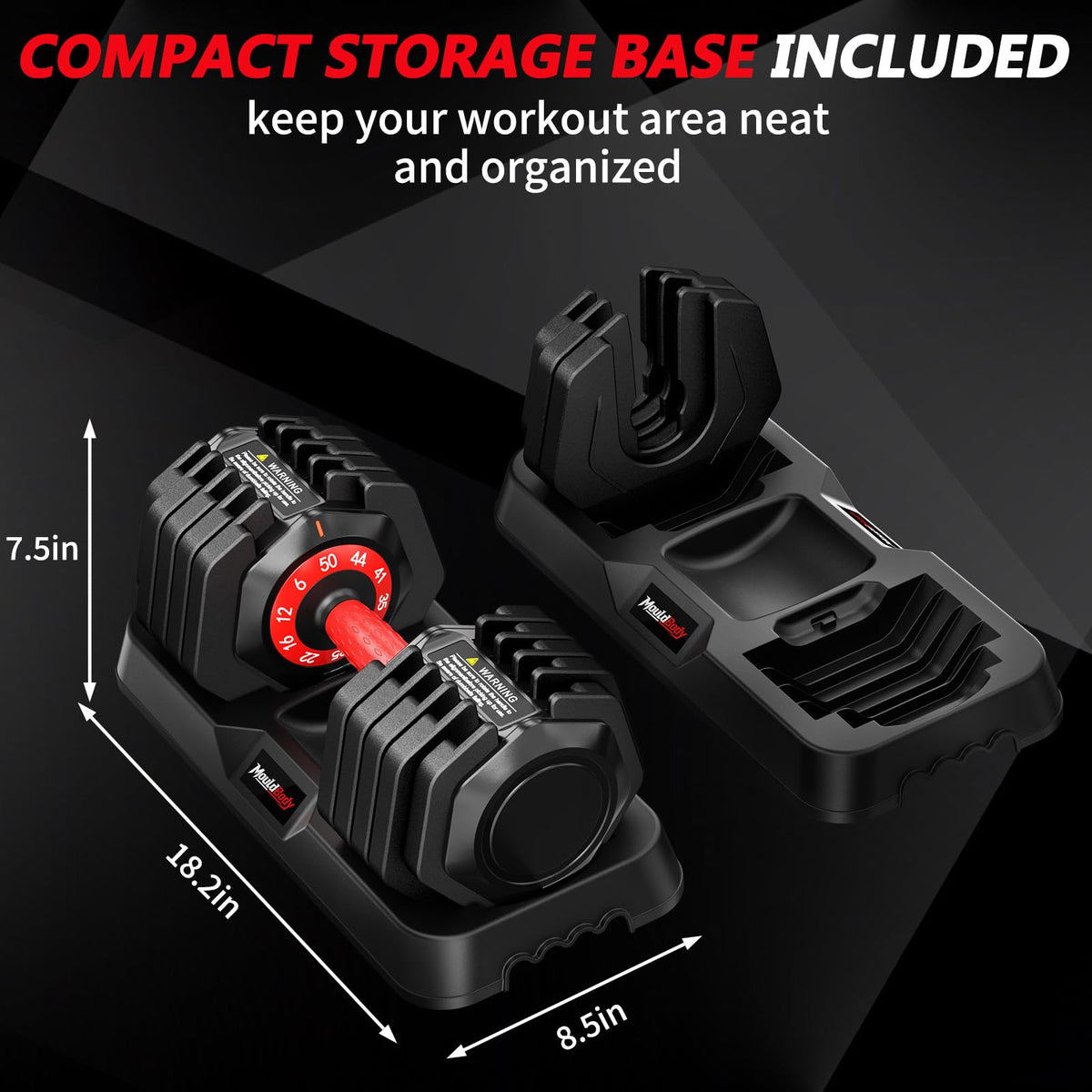Adjustable Dumbbell Set 25 lb or 50 lb S700