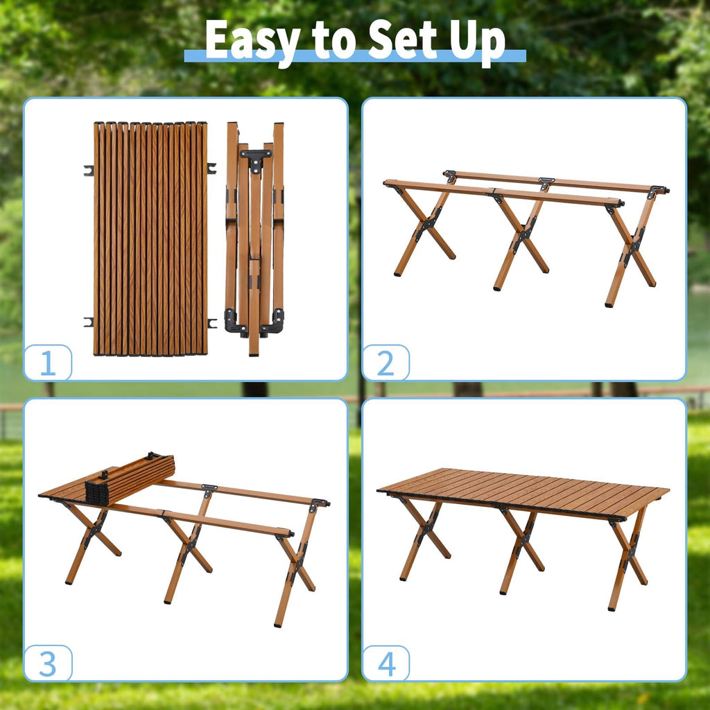 4Ft Aluminum Folding Camping Table C3107