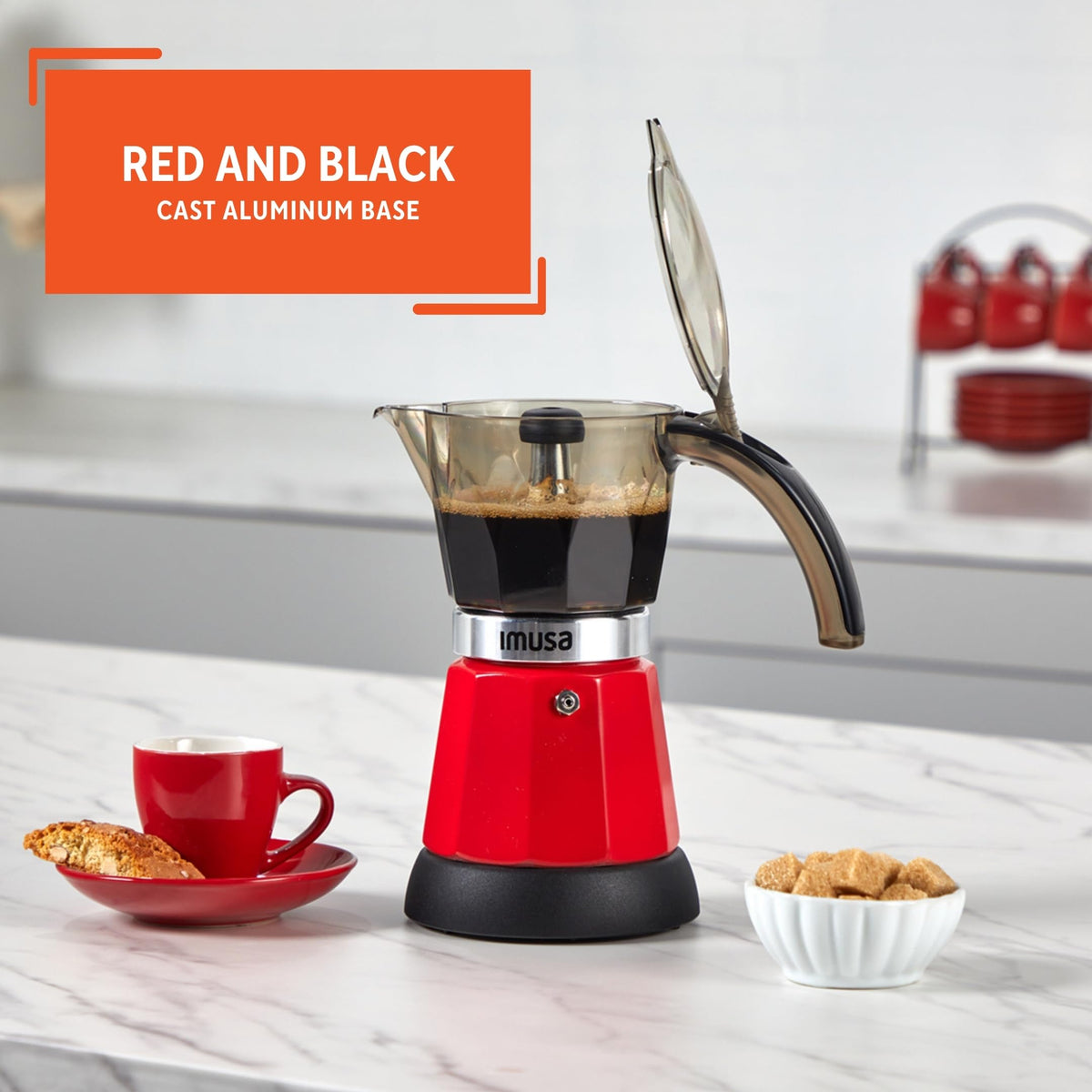 Red Electric Espresso Coffee Maker N50192