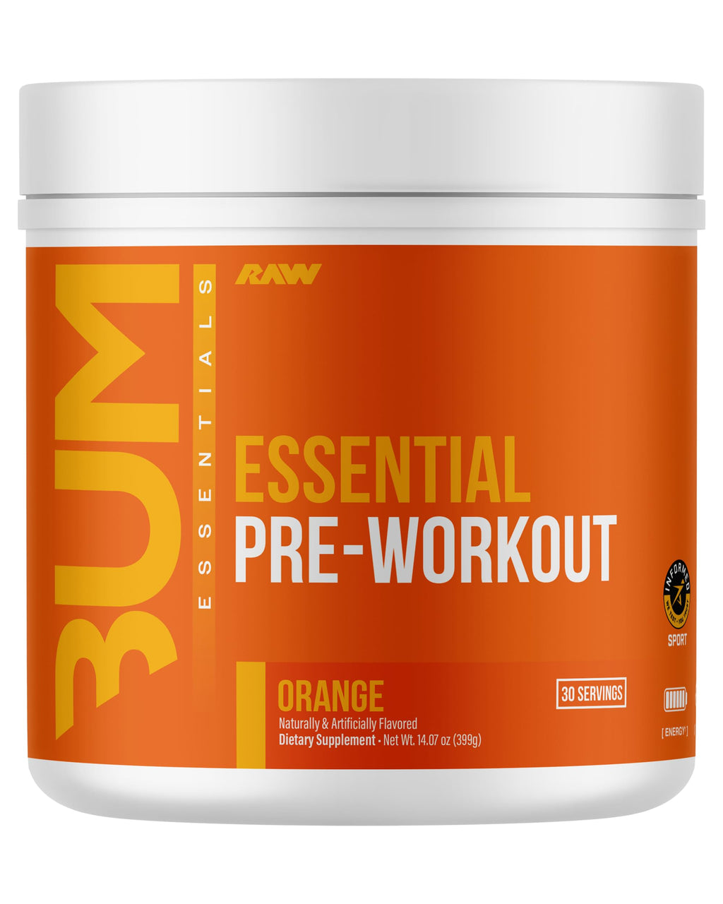 Orange Pre-Workout Powder with Caffeine, L-Citrulline, L-Tyrosine, & Beta Alanine Blend J1538