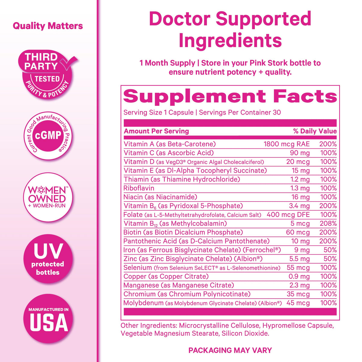 Women's Multivitamin 30 Capsules L53870