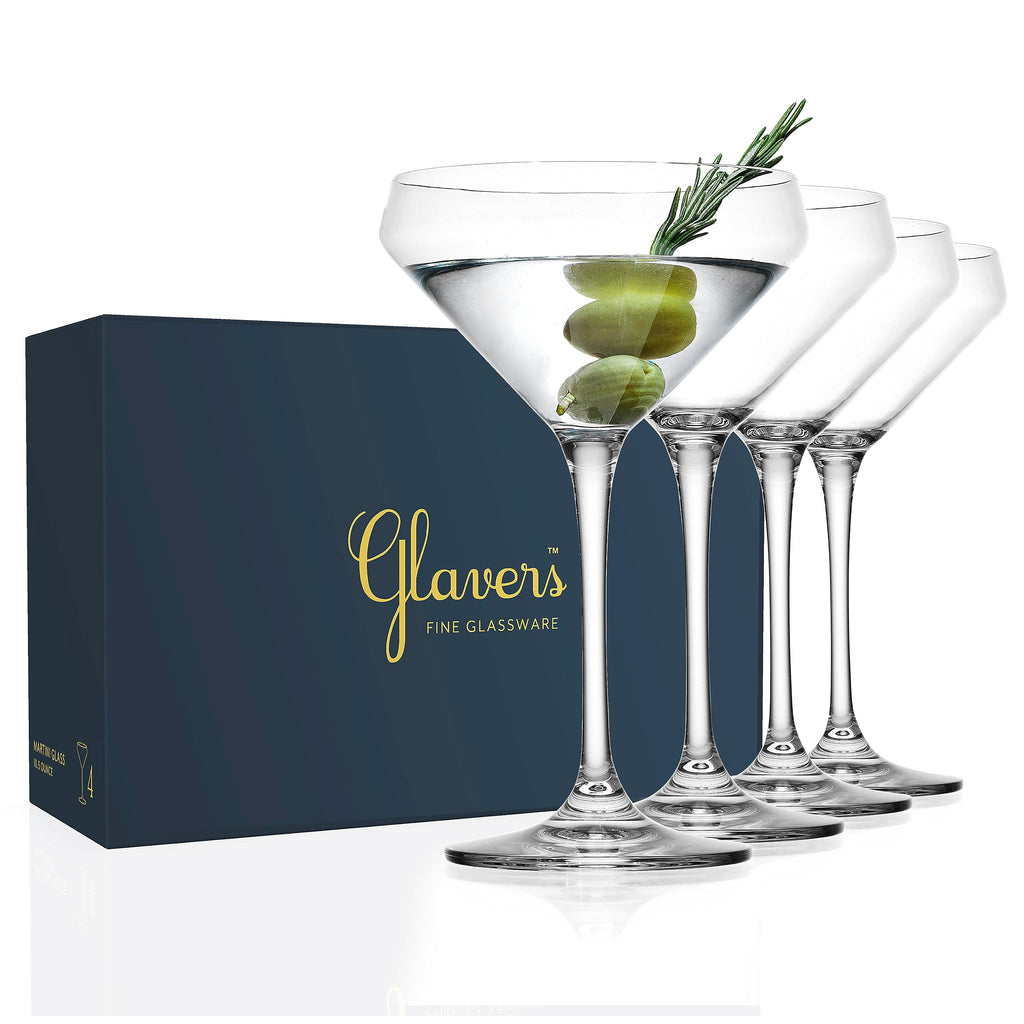 Martini Glasses Set of 4 Stemmed 10.5 Ounce B255