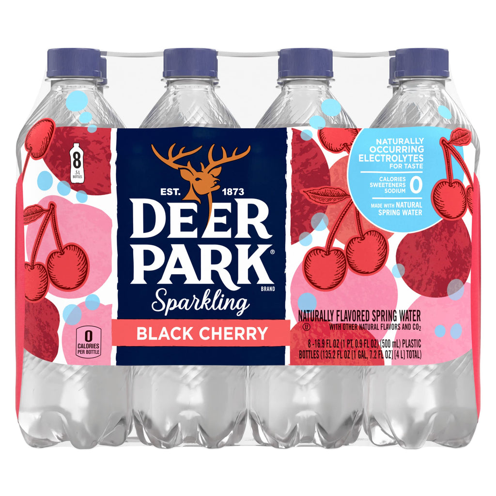 Black Cherry Sparkling Water 16.91 Fl Oz (Pack of 8) S6010