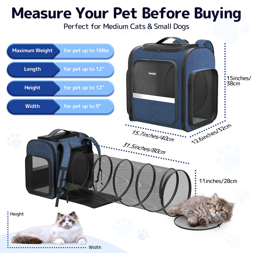 Cat Backpack with Play Tunnel S5081