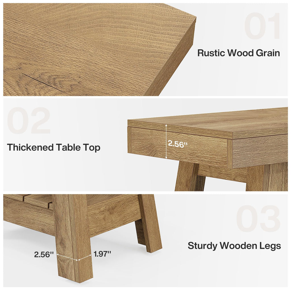 2-Tier Wooden End Table with Storage Y87491