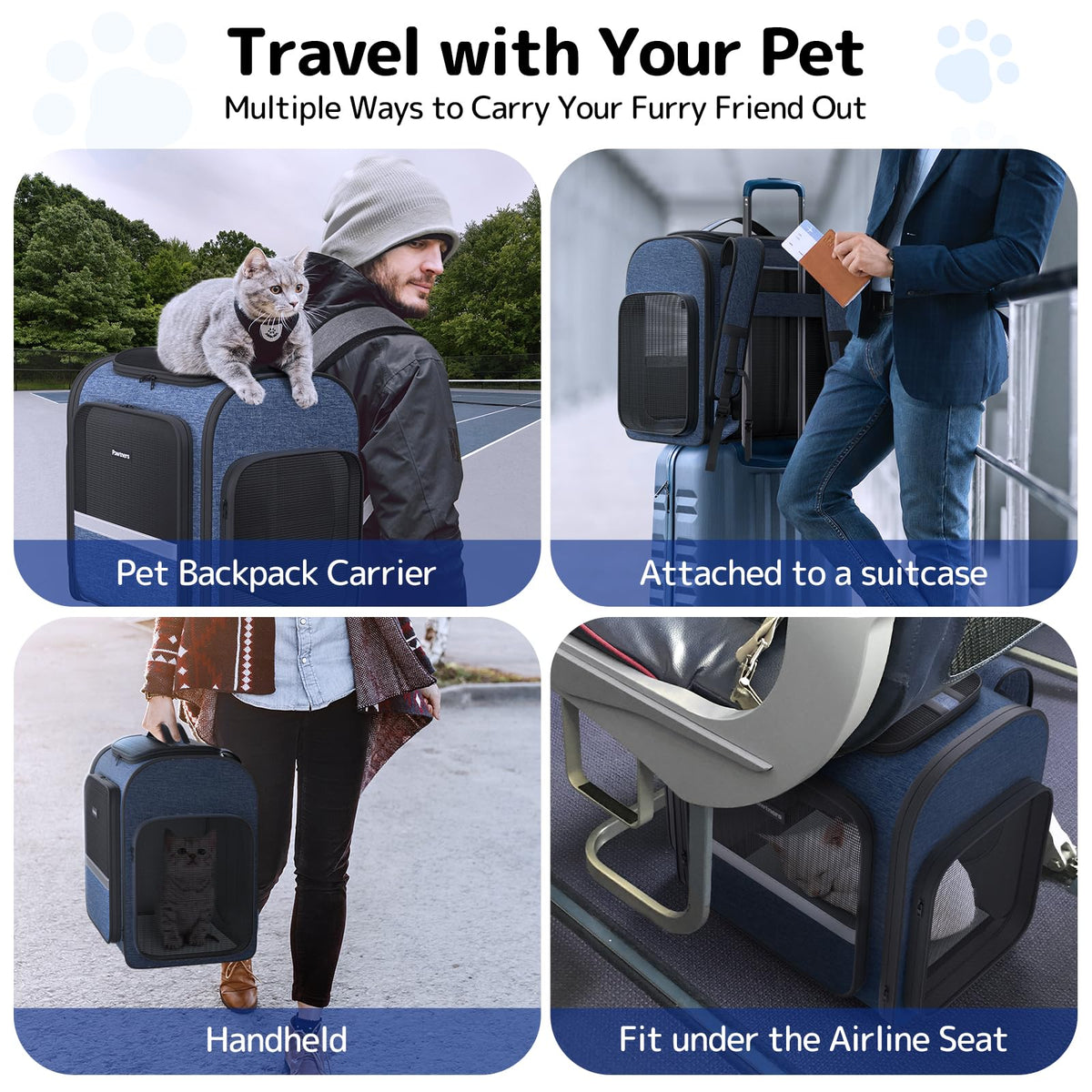 Cat Backpack with Play Tunnel S5081