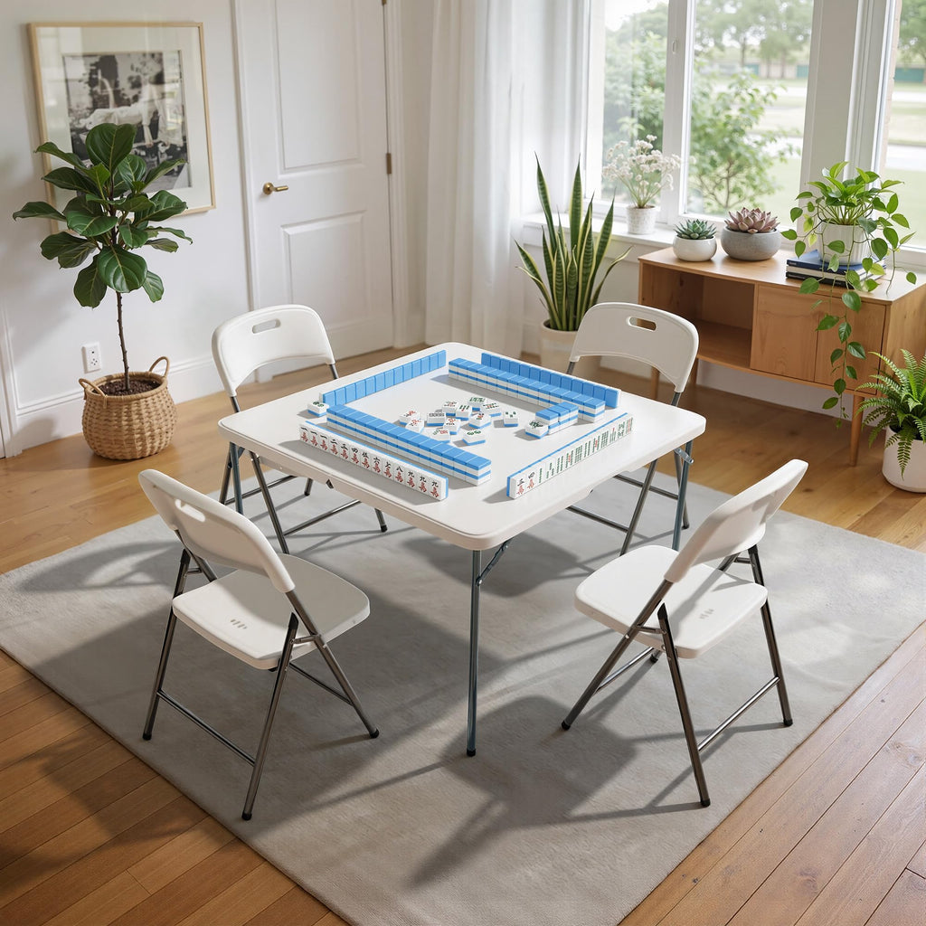 3 ft Square Folding Card Table with Carrying Handle L576