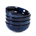 Ceramic Salad Bowls Set, 32 Ounce, Set of 4, Blue Q168613