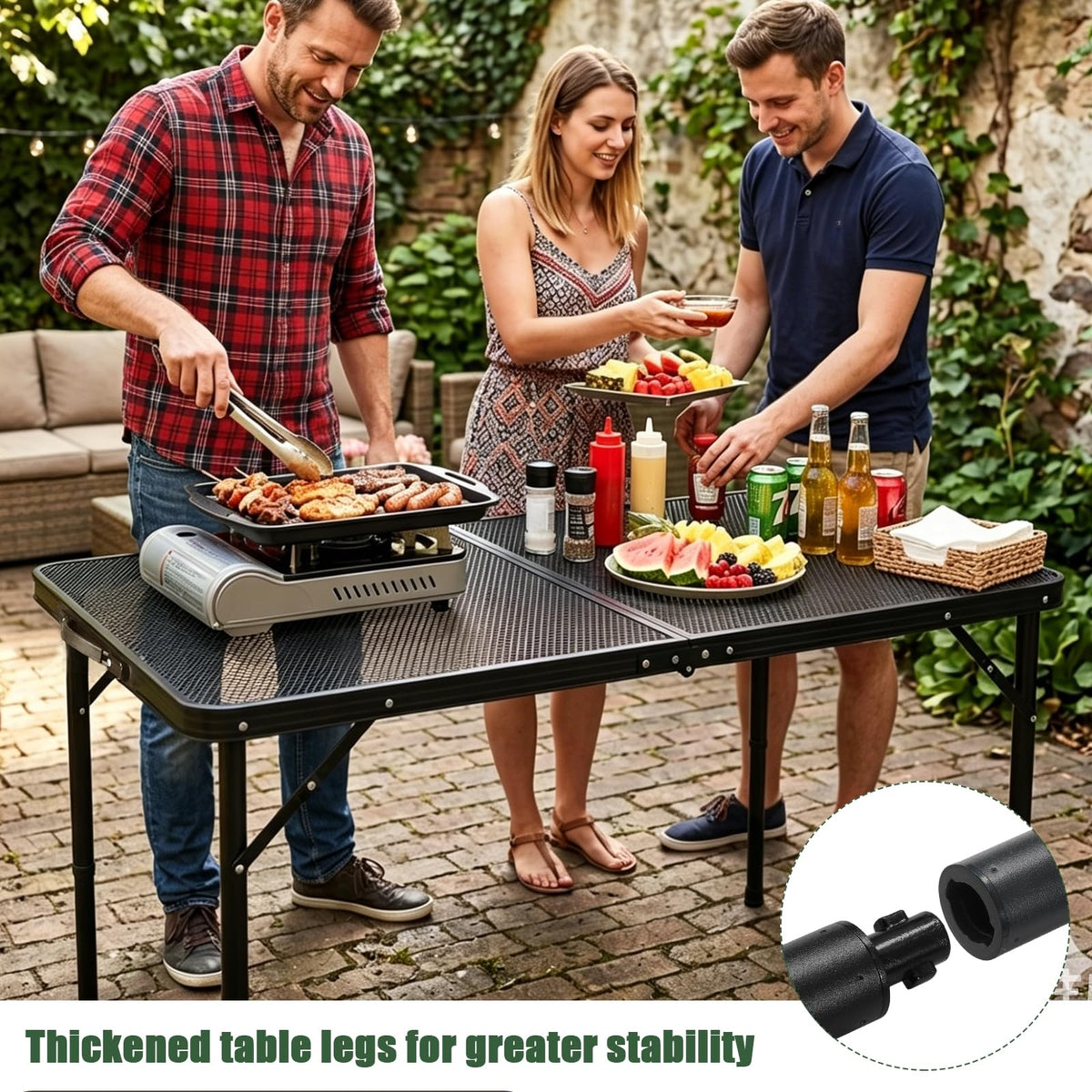 4Ft Metal Folding Camping Table J94092