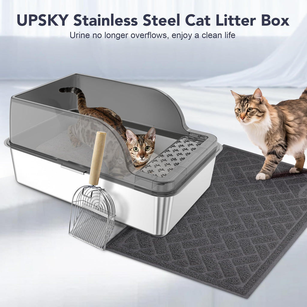 Stainless Steel Enclosed Cat Litter Box P334403