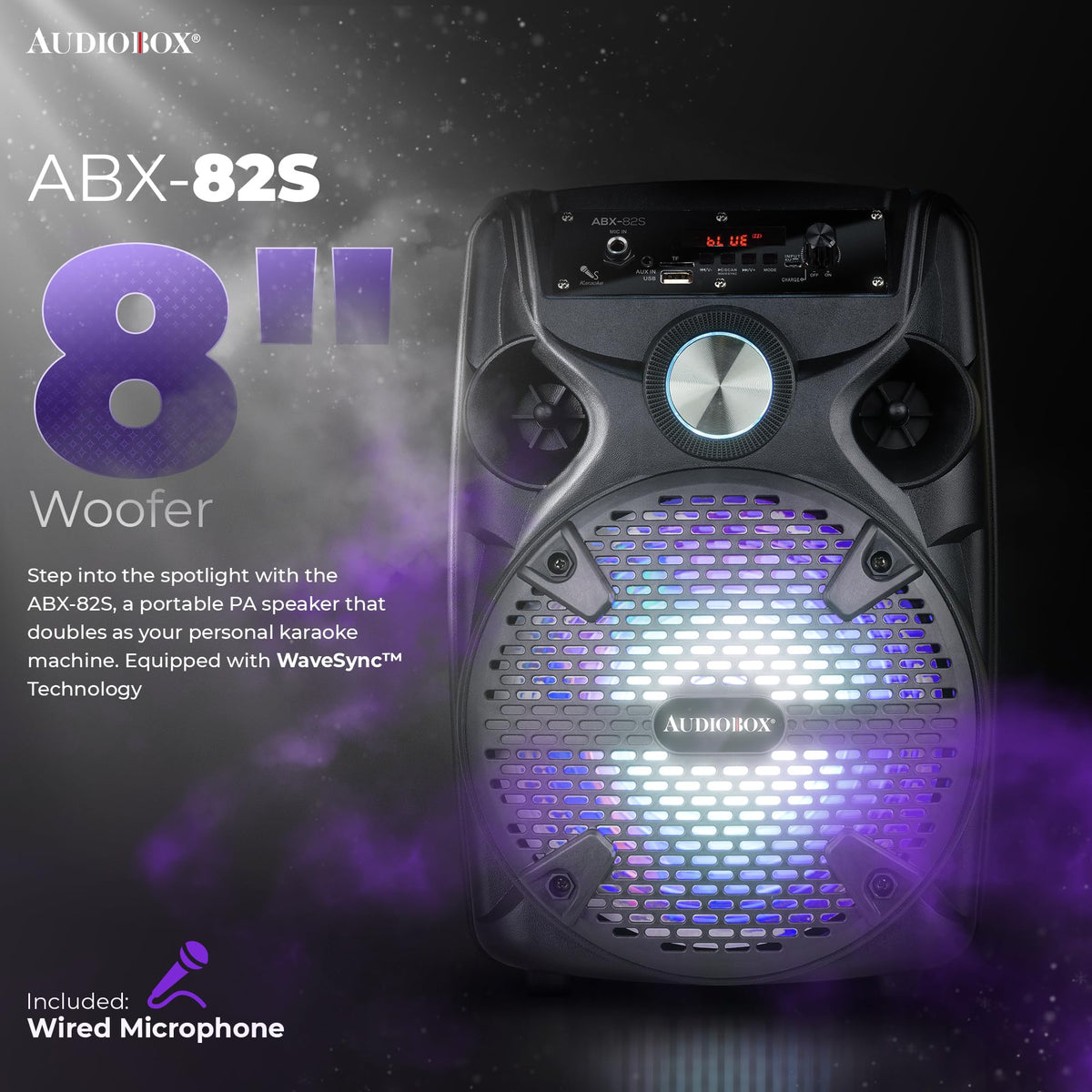 Bluetooth Party Speaker with Stand & Wired Microphone X702791