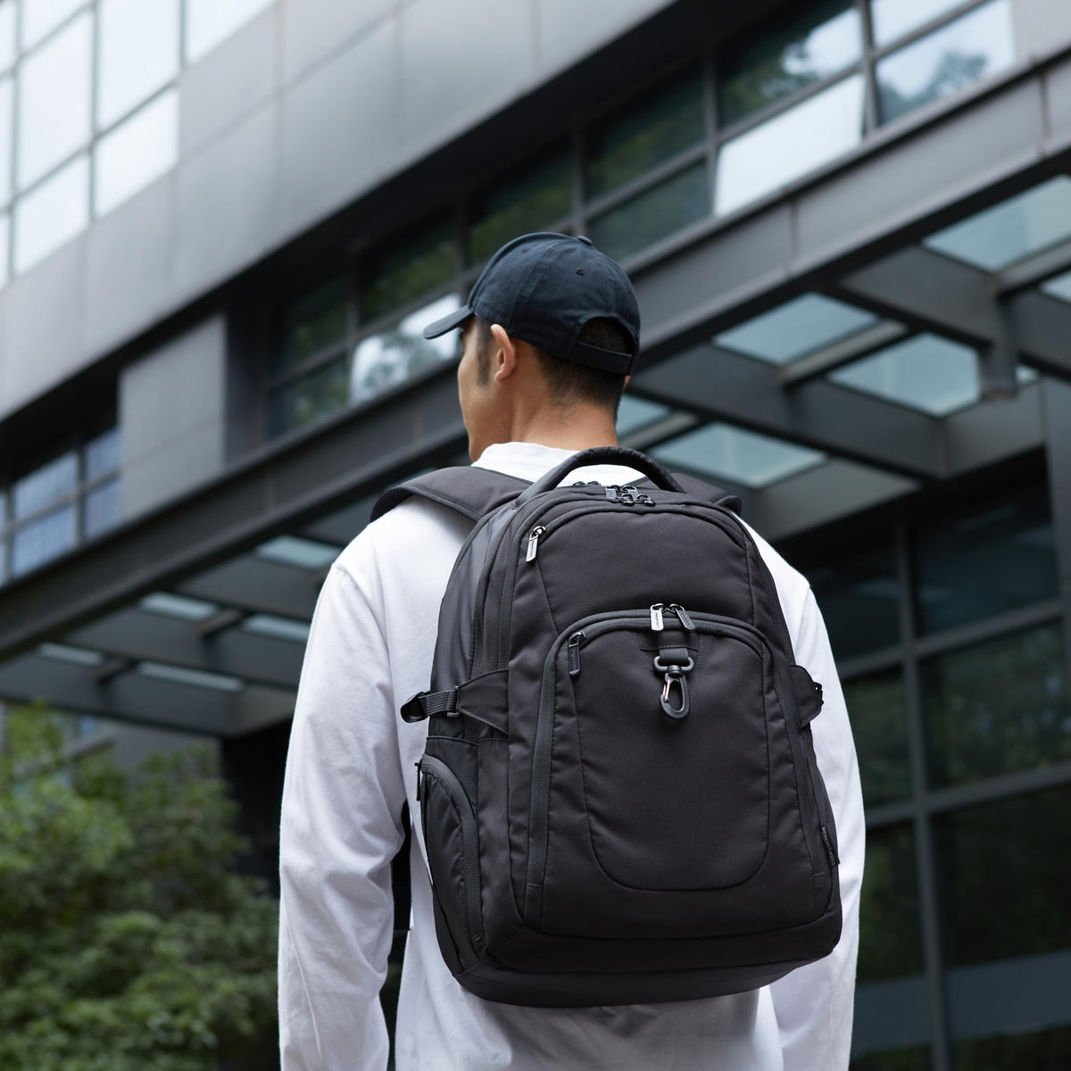 Black Water Resistant Laptop Backpack Z945