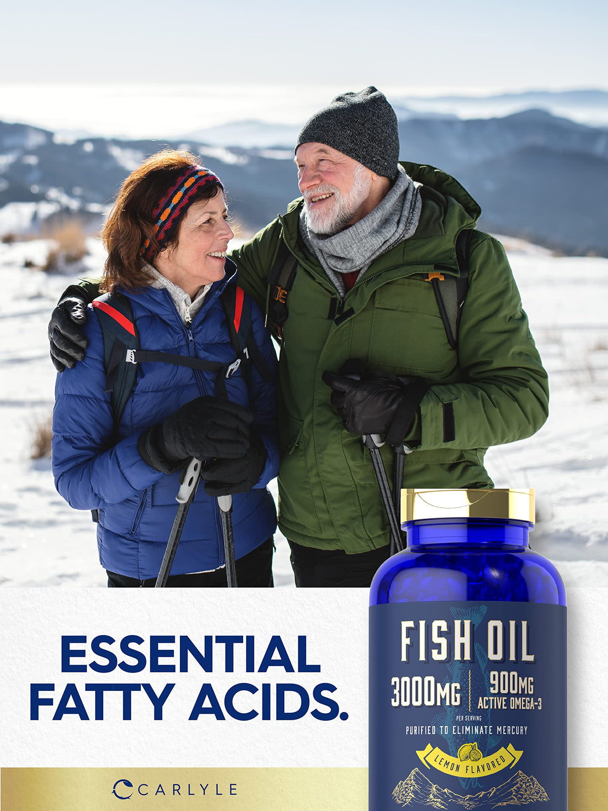 Fish Oil 3000mg 900mg Omega 3 200 Softgels Lemon Flavor P761654