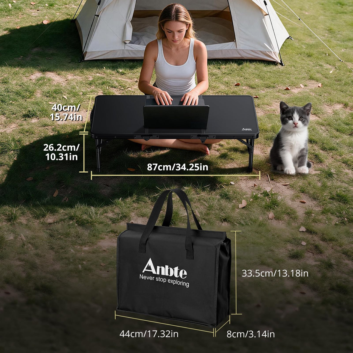 Black Folding Picnic Table B4248