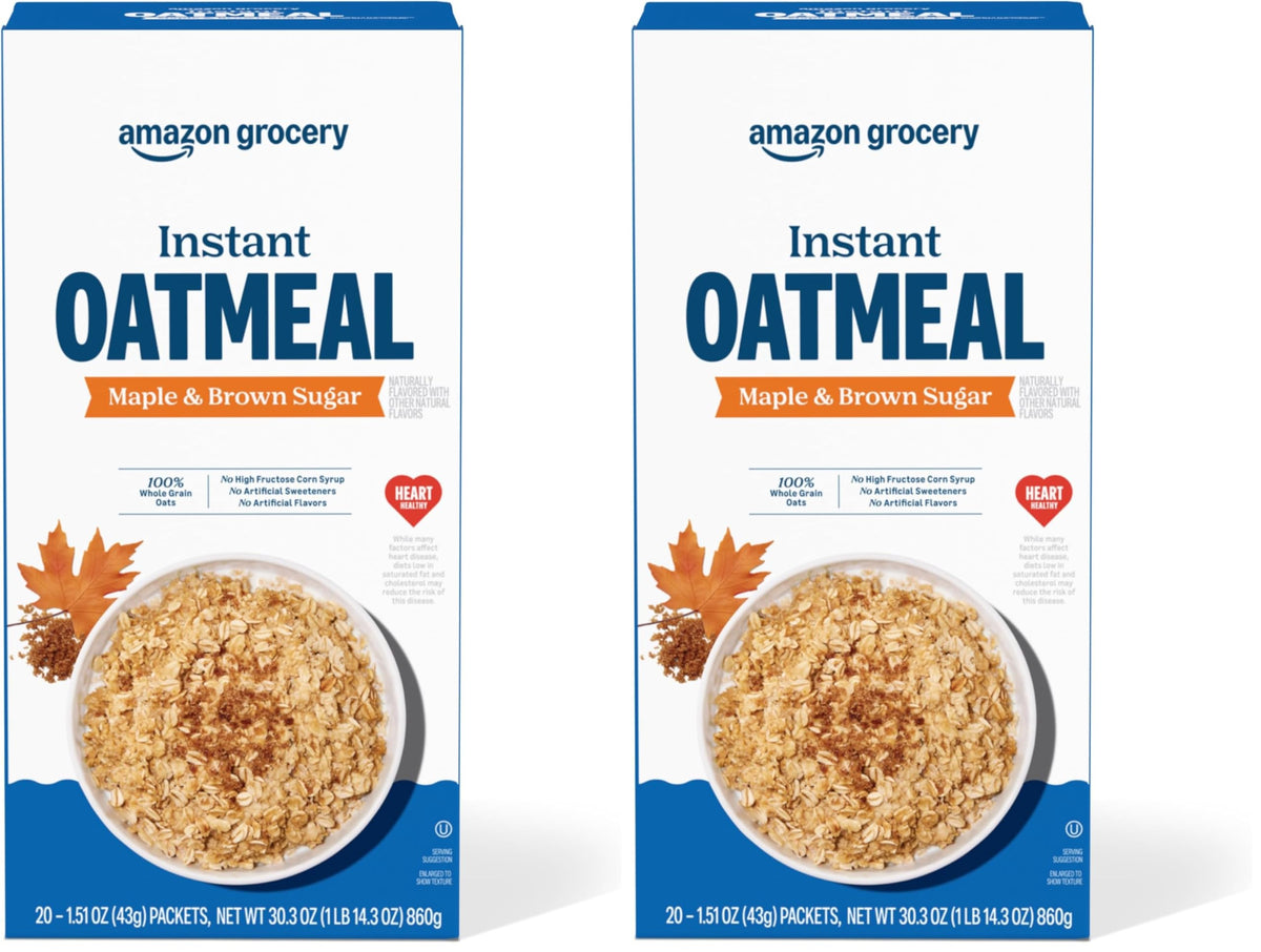 Maple & Brown Sugar Instant Oatmeal, 1.51 Oz, Pack of 40 Y470
