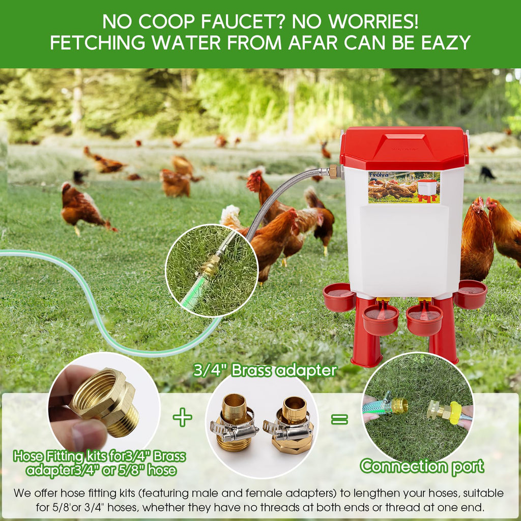 Automatic Chicken Waterer with Four Water Cups U2565