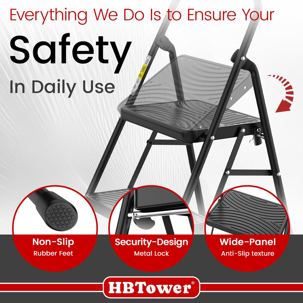 2 Step Ladder with Anti-Slip Pedal O806