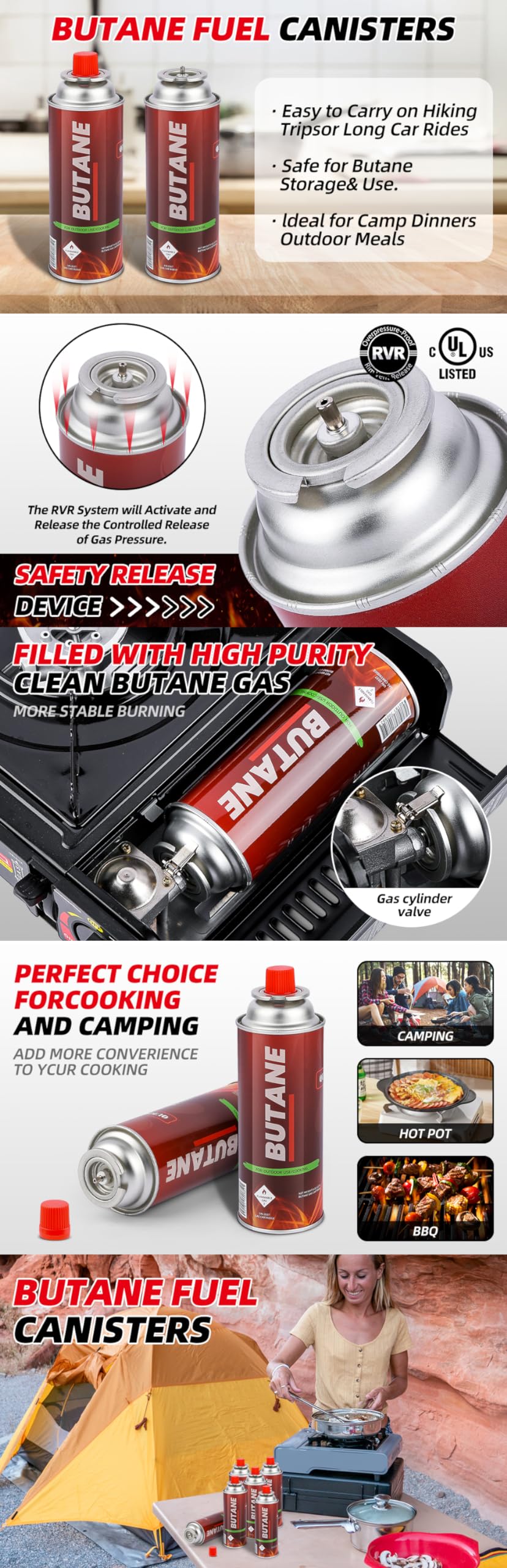 Butane Fuel Canister 12 x 8oz L692
