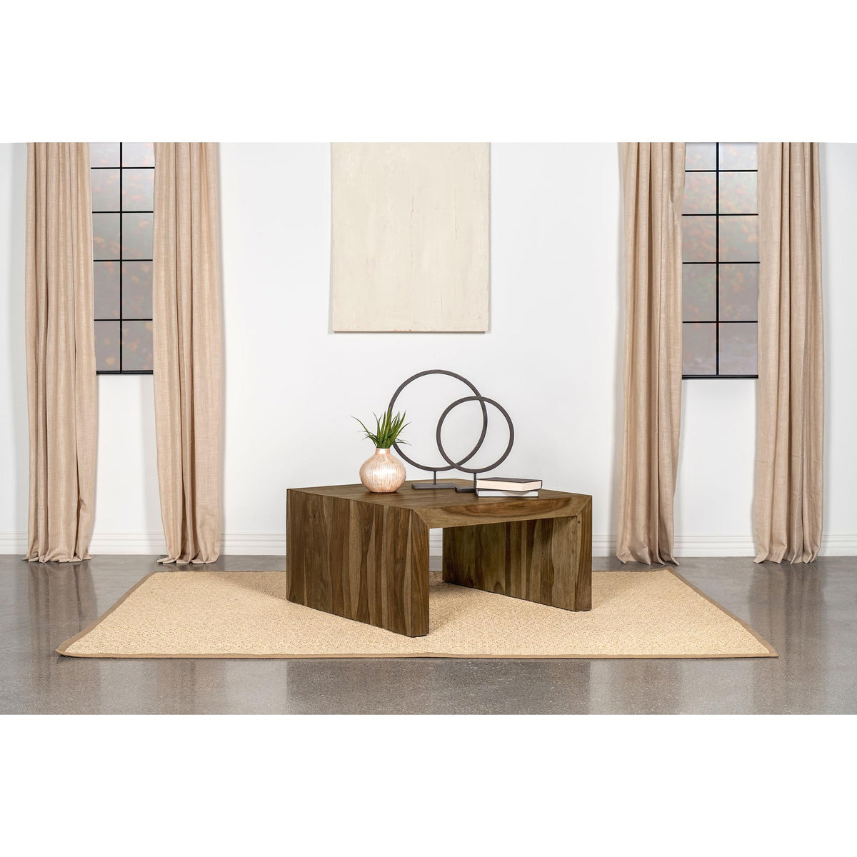 Solid Wood Square Coffee Table 34x34x18 Inches C17906