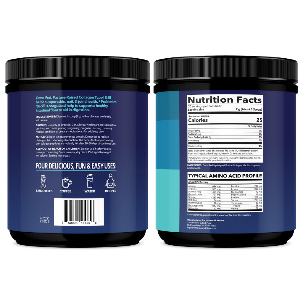 Unflavored Collagen Peptides Powder with Probiotics Y403