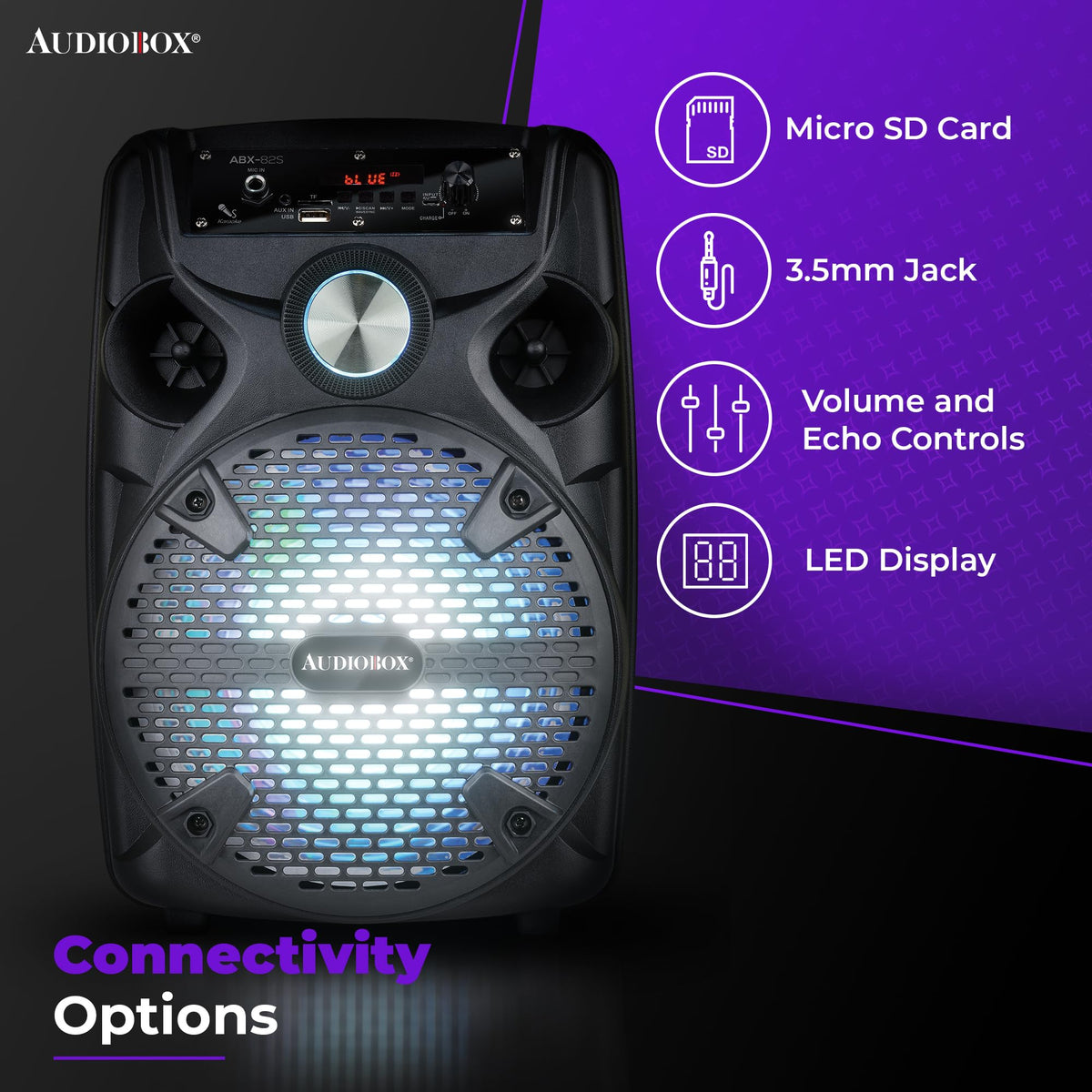 Bluetooth Party Speaker with Stand & Wired Microphone X702791