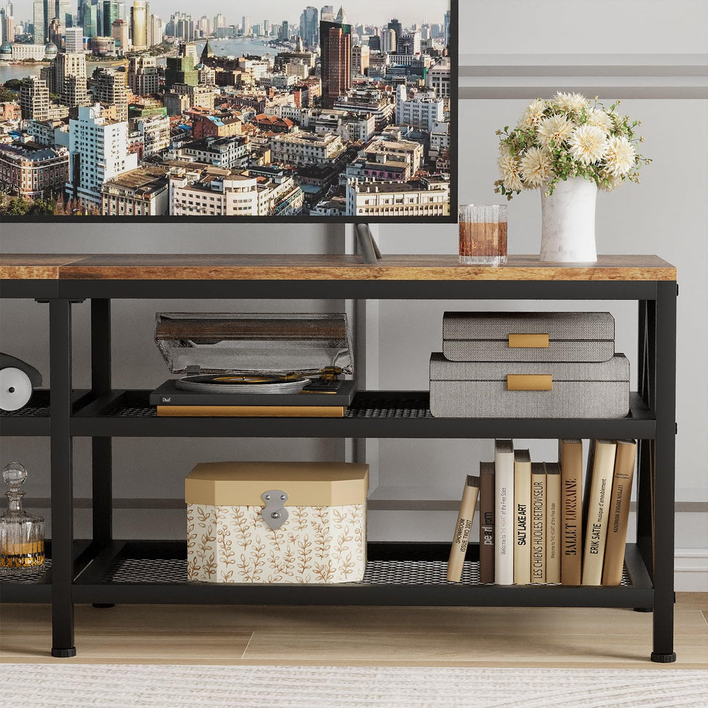 63" TV Stand with 3-Tier Storage Shelves G396937