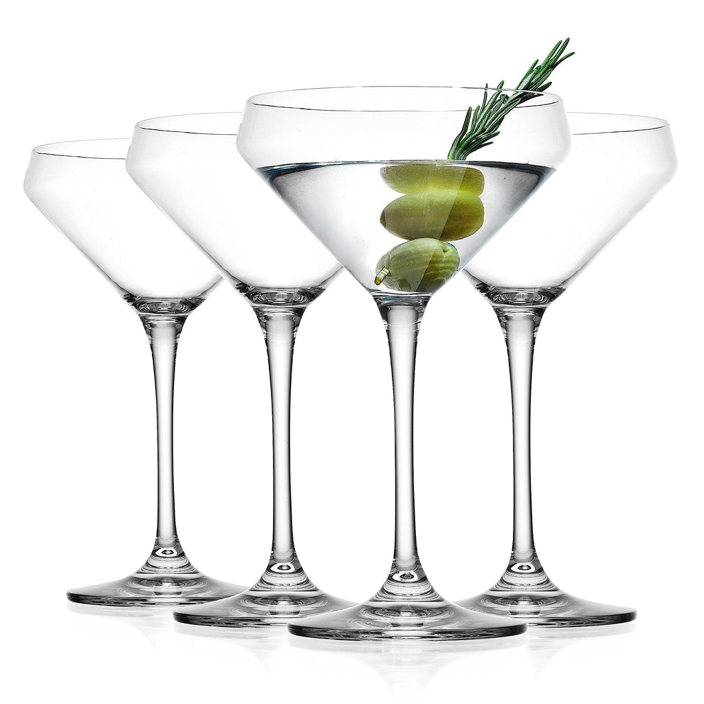 Martini Glasses Set of 4 Stemmed 10.5 Ounce B255