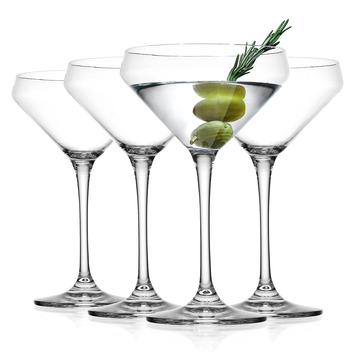Martini Glasses Set of 4 Stemmed 10.5 Ounce B255
