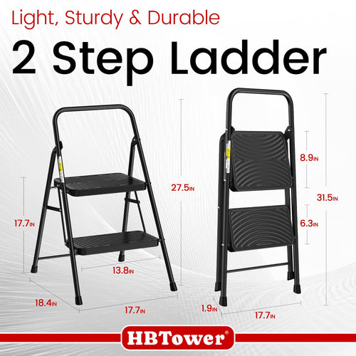 2 Step Ladder with Anti-Slip Pedal O806