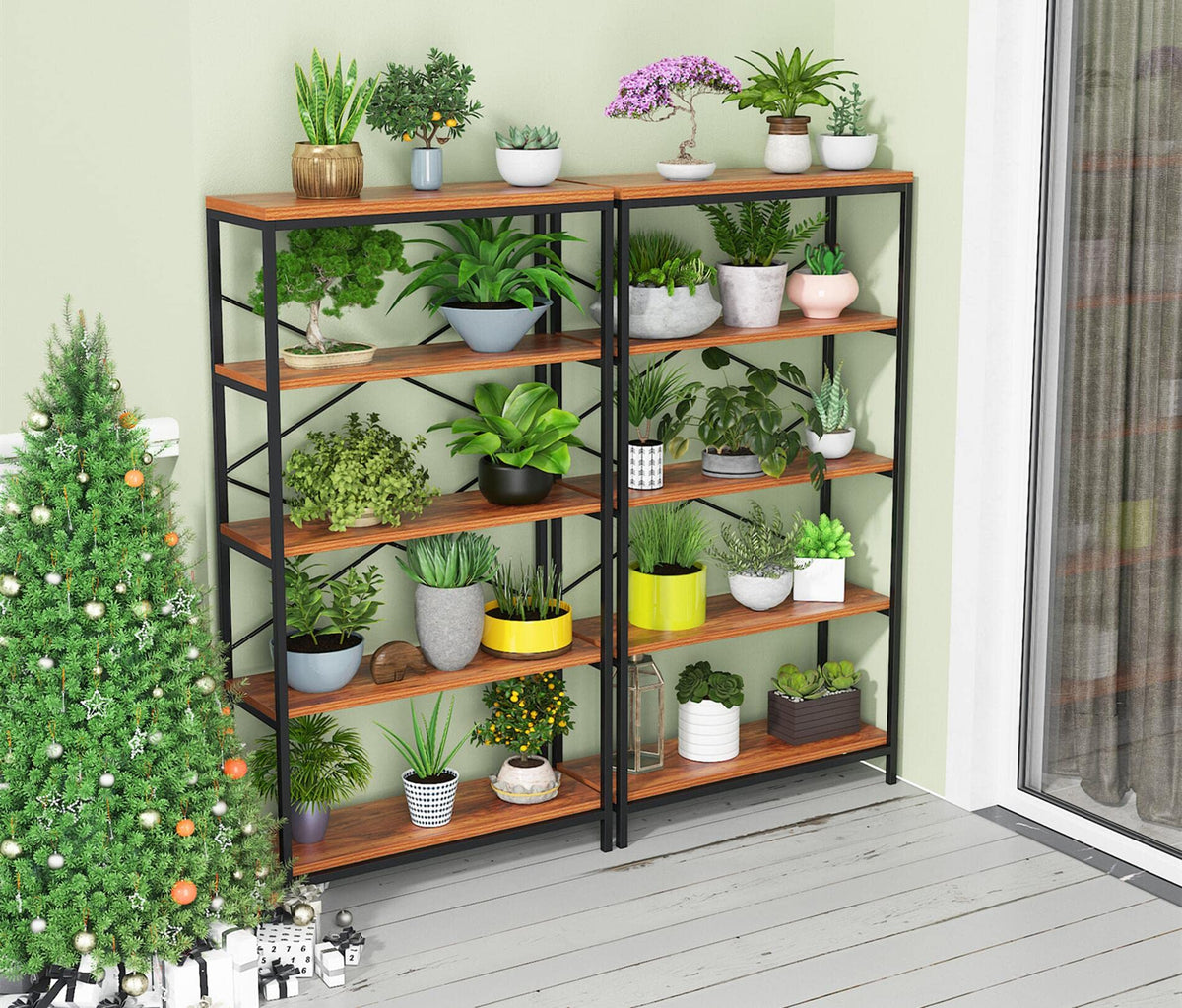 5 Tier Heavy Duty Freestanding Bookcase J337