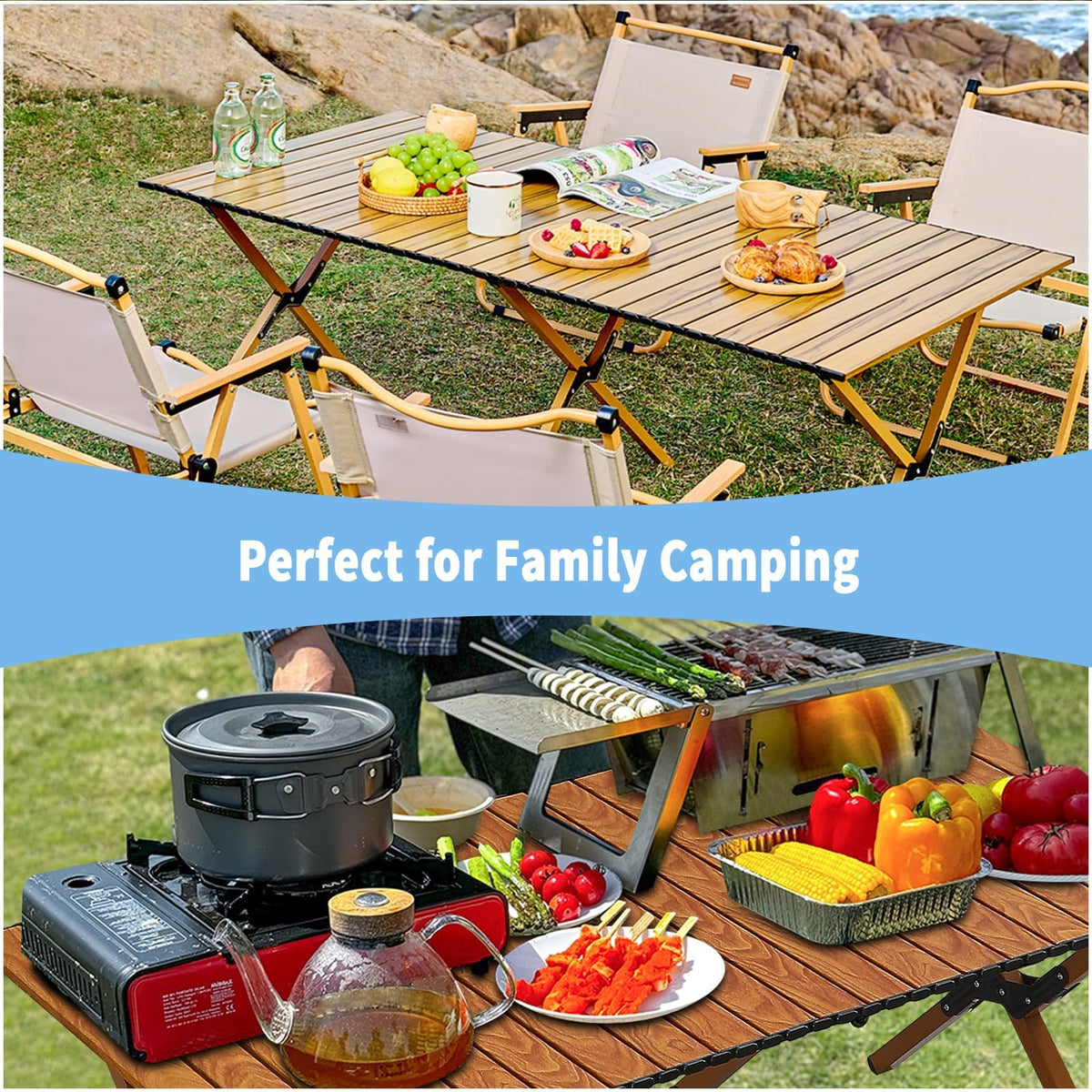 4Ft Aluminum Folding Camping Table C3107