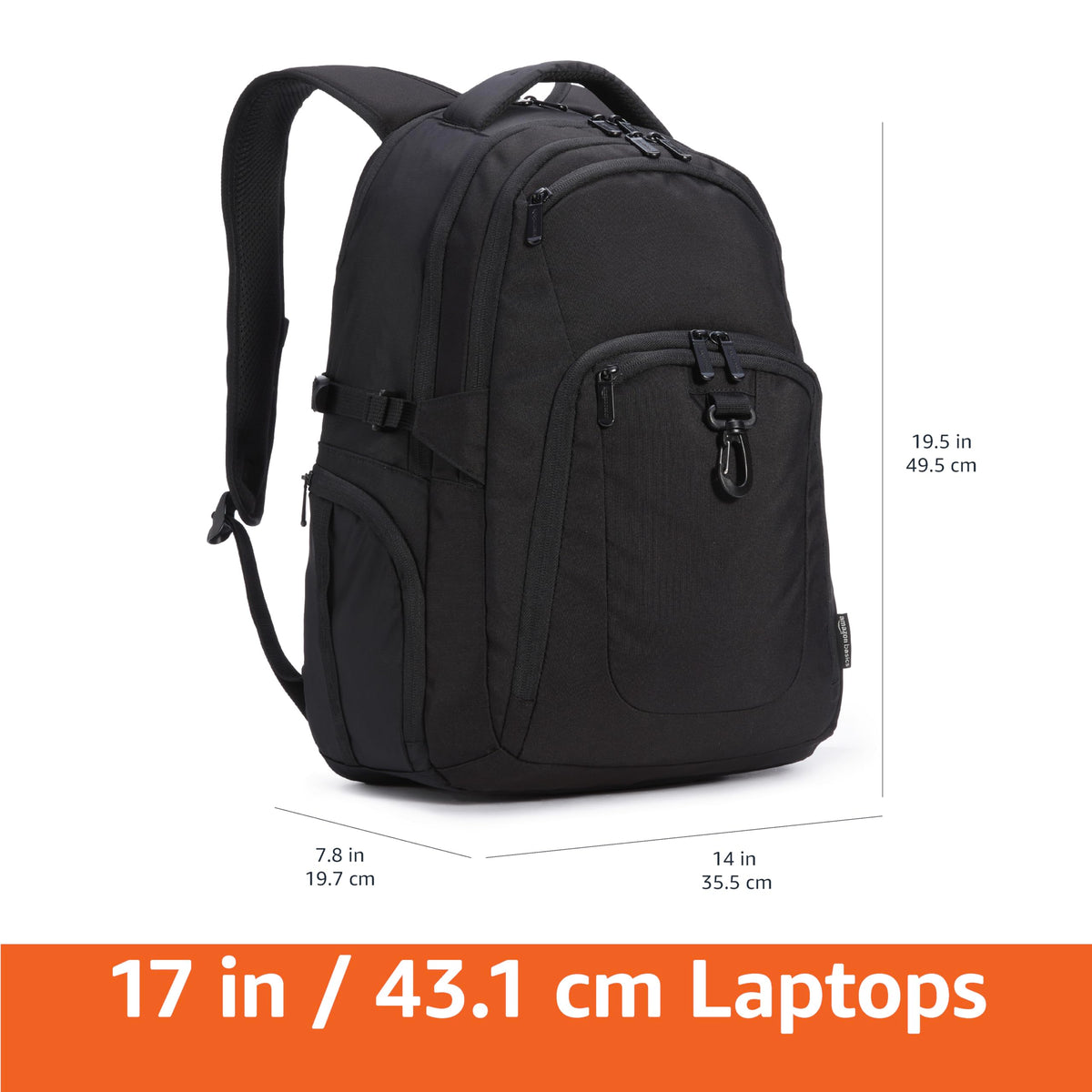Black Water Resistant Laptop Backpack Z945