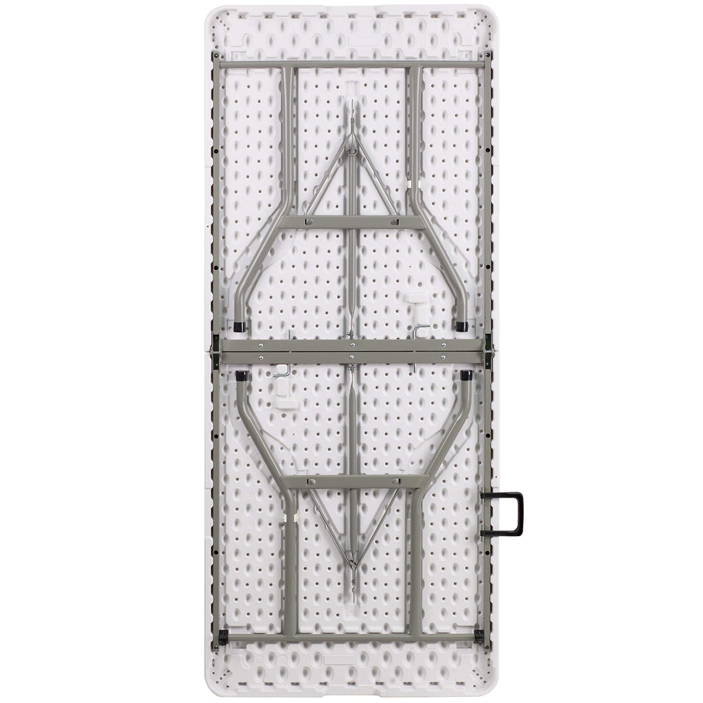 6-Foot Bi-Fold Granite White Plastic Folding Table U797651