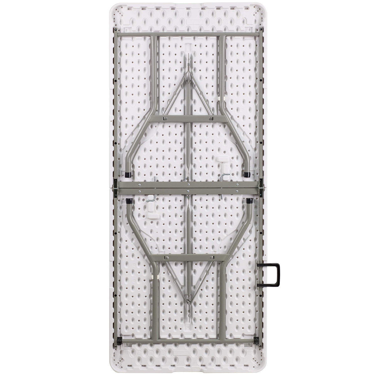 6-Foot Bi-Fold Granite White Plastic Folding Table U797651