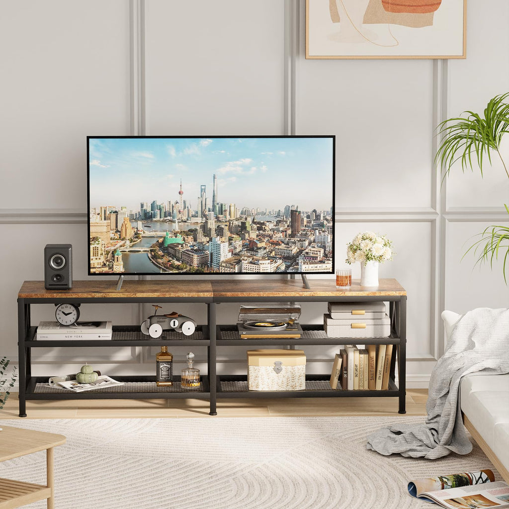 63" TV Stand with 3-Tier Storage Shelves G396937