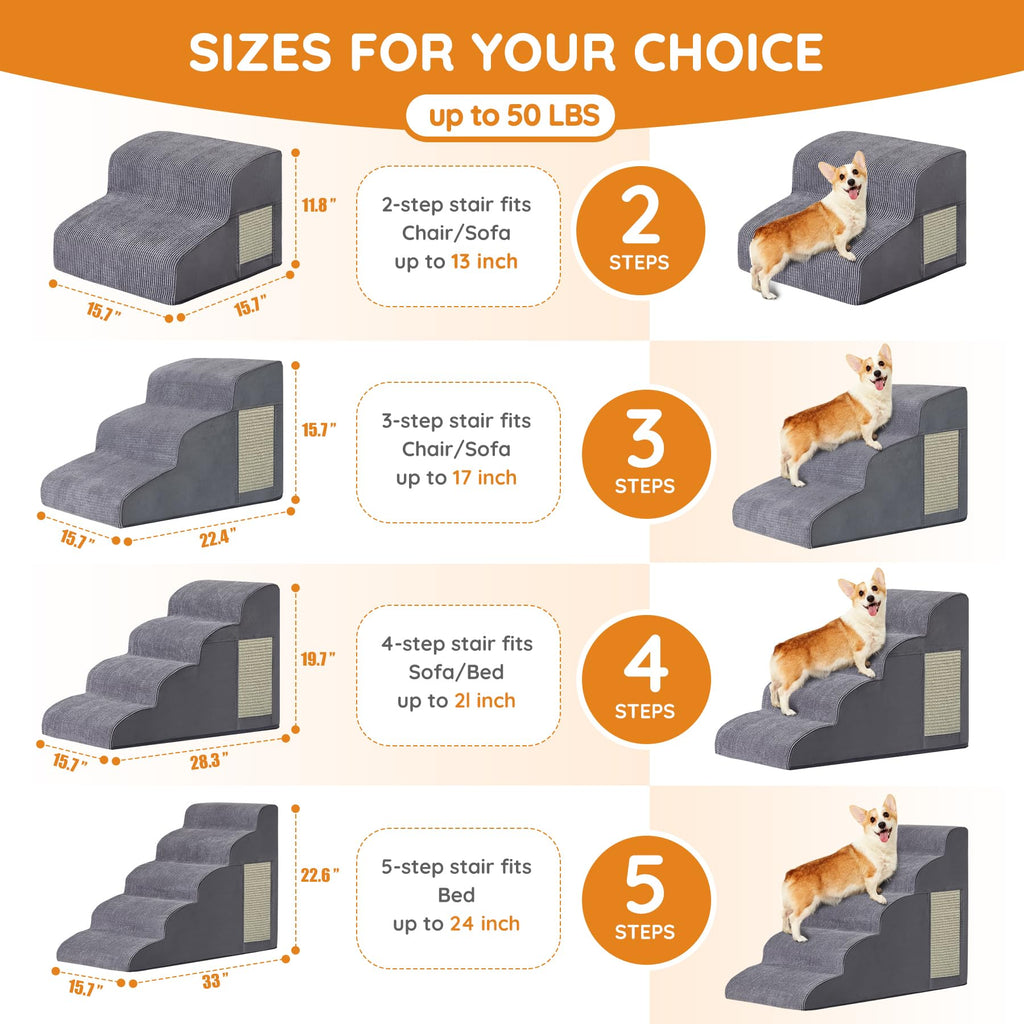 Dog Stairs 2-Step Grey Z49929