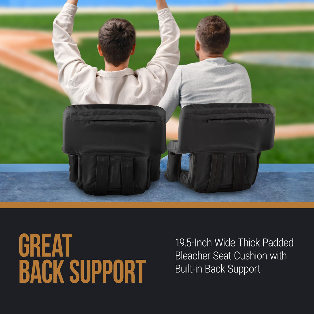 Folding Stadium Chair with Padded Back Support and Armrests U269
