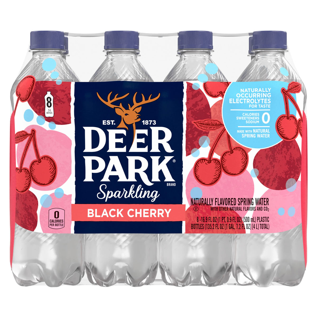 Black Cherry Sparkling Water 16.91 Fl Oz (Pack of 8) S6010