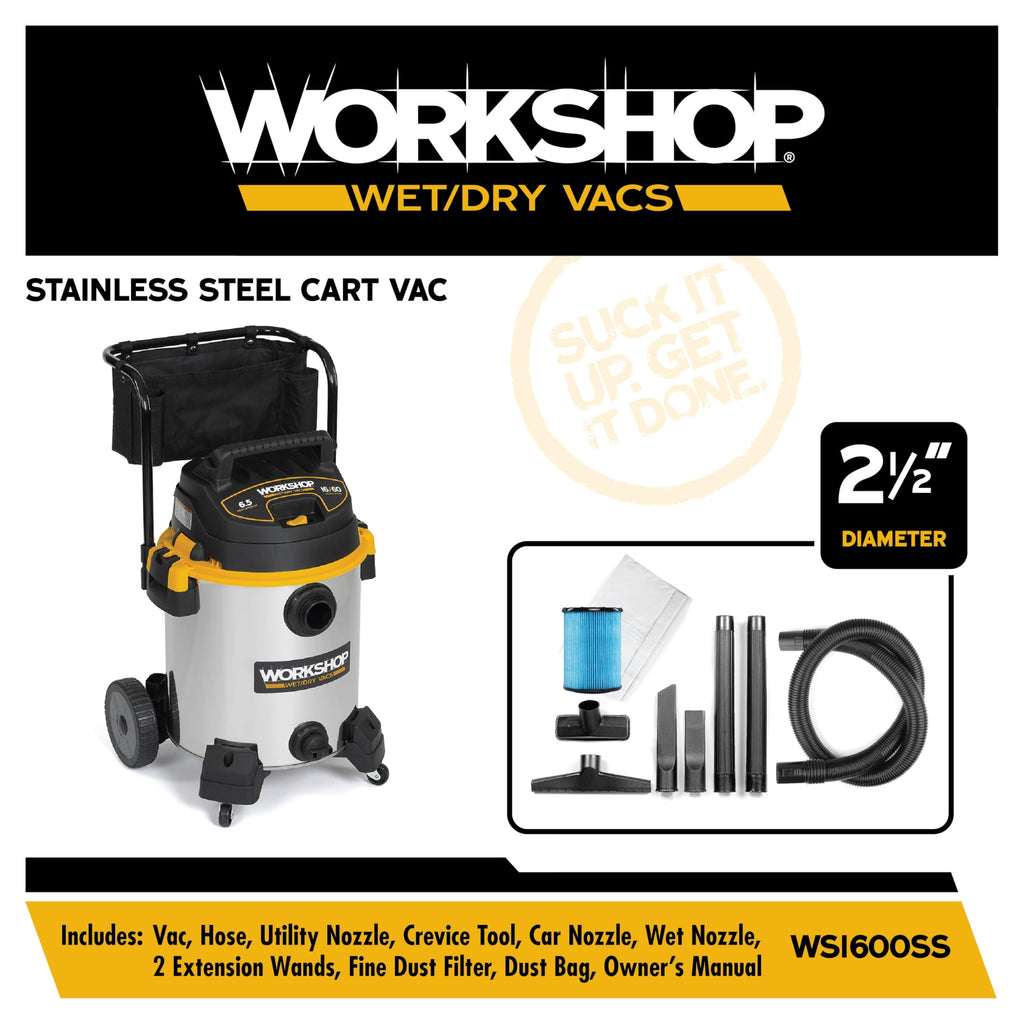 16-Gallon 6.5 Peak HP Wet Dry Vacuum Cleaner N26106